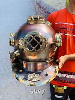 Vintage Diving Helmet Antique Brass Replica for Nautical Decor and Display