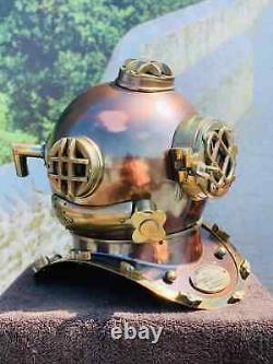 Vintage Diving Helmet Antique Brass Replica for Nautical Decor and Display