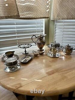 Vintage Old English Reproduction Silverplated Copper Set