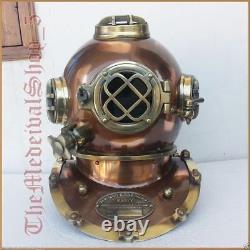 Vintage Replica Us Navy Antique 18 Diving Helmet Mark V Deep Sea Divers Helmet