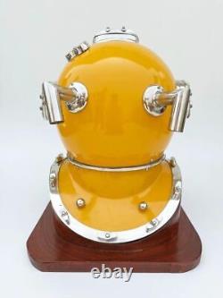 Vintage Reproduction Glass Antique Yellow Diving Helmets