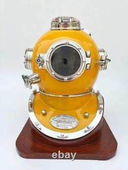 Vintage Reproduction Glass Antique Yellow Diving Helmets