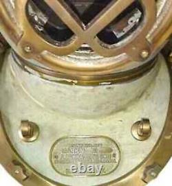 18 Casque de plongée ancien vintage Boston U. S Navy Mark V Réplique de casque de plongée sous-marine