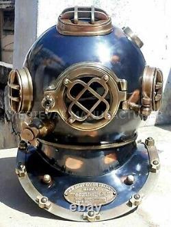 Antique 18 Plongée millésime BOSTON MARK V Réplique de casque de plongeur de la Marine américaine en eaux profondes