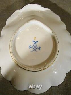 Assiette en coquille de reproduction en porcelaine de Samson Paris de l'époque antique Sevres 1845-1875