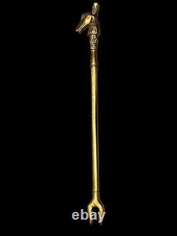 Bâton sceptre fabriqué à la main de l'Égypte ancienne, Réplique de bâton égyptien vintage