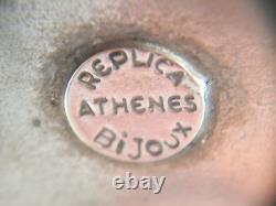 Cadre photo vintage REPLICA BIJOUX/ATHENES avec strass fin du XXe siècle