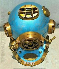 Casque de plongée antique 18 U.S. Navy Boston Mark V Vintage Deep Sea Divers Helmet Replica