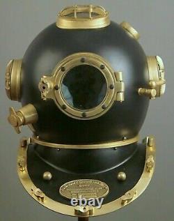 Casque de plongée antique vintage 18 US Navy Mark V Casque de plongée en eaux profondes Réplique