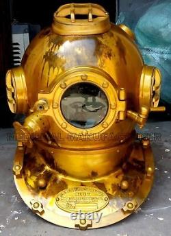 Casque de plongée de la marine américaine Mark V, casque de plongée en eaux profondes, réplique vintage antique de qualité supérieure.