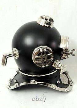Casque de plongée noir nautique style scaphandre US Navy Mark V casque antique vintage