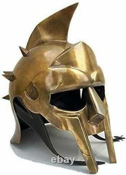 Casque médiéval Gladiateur Chevalier Réplique Guerrier Bataille Antique Vintage en Acier