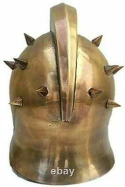 Casque médiéval Gladiateur Chevalier Réplique Guerrier Bataille Antique Vintage en Acier