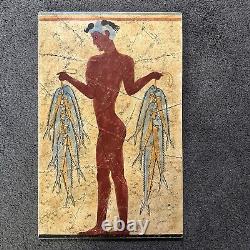 Copie de peinture fresque Thera Pêcheur Collage Art Grèce antique Limité