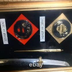 Ensemble de sabres de tsuba de répliques de samouraïs japonais antiques vintage FedEx