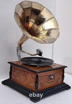 Gramophone antique vintage HMV Phonographe Réplique Nouveau Gramophone Fonctionnel REPLICA