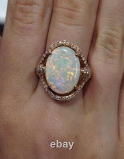 Les bijoux anciens en opale Opal Alliance en opale vintage Bague en or jaune 14 carats sur opale