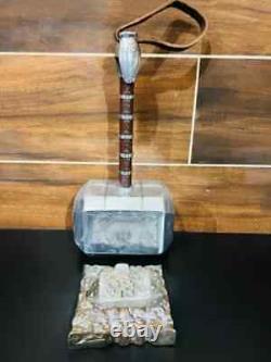 Marteau de Thor en métal MCU Thor Mjolnir Accessoires Cosplay Antique Vintage Avengers Réplique