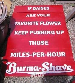 Panneau en bois de reproduction Vtg Look Burma Shave peint à la main 6 pièces avec le slogan de votre choix