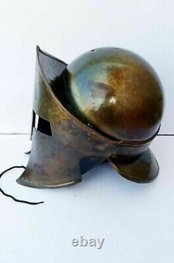 Réplique de casque d'armure médiévale Vintage 300 Spartan - Finition antique marron foncé