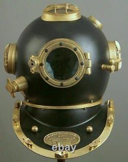 Réplique de casque de plongée antique vintage 18 casque de plongée US Navy Mark V pour plongeurs en eaux profondes.