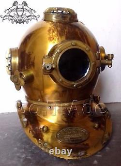 Réplique de casque de plongée sous-marine Antique Royal Scuba Diving US Navy Mark V Deep Sea Vintage Divers Helmet.