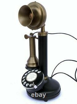 Réplique de téléphone de bureau à cadran rotatif de style antique et vintage