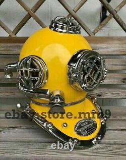 Réplique vintage de casque de plongée antique de l'US Navy Mark V Deep Sea Divers Helmet de 18 pouces