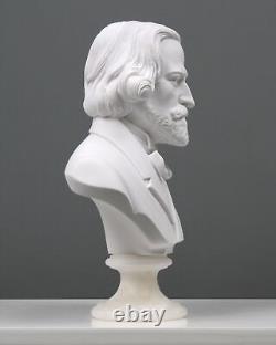 Statue antique de buste de Verdi Collection de musiciens Sculpture artisanale en UE 33cm /13