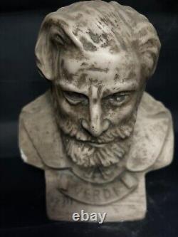 Statue de tête antique de Giuseppe Verdi, réplique, original vers 1891-1909