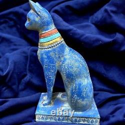 Statue rare de la déesse égyptienne Bastet fabriquée à la main, réplique antique pour le bonheur