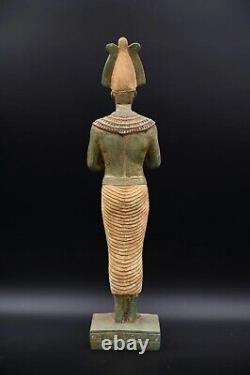 Statue unique en réplique d'Osiris de l'antiquité pharaonique, antiquités de la sculpture égyptienne.