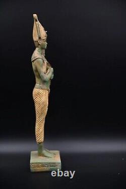 Statue unique en réplique d'Osiris de l'antiquité pharaonique, antiquités de la sculpture égyptienne.
