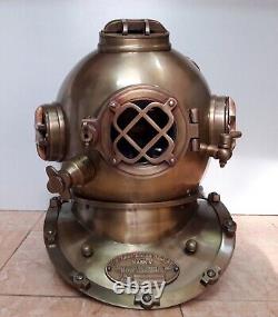 Style de casque de plongée sous-marine antique vintage taille réelle 18 réplique U.S. Navy Mark V